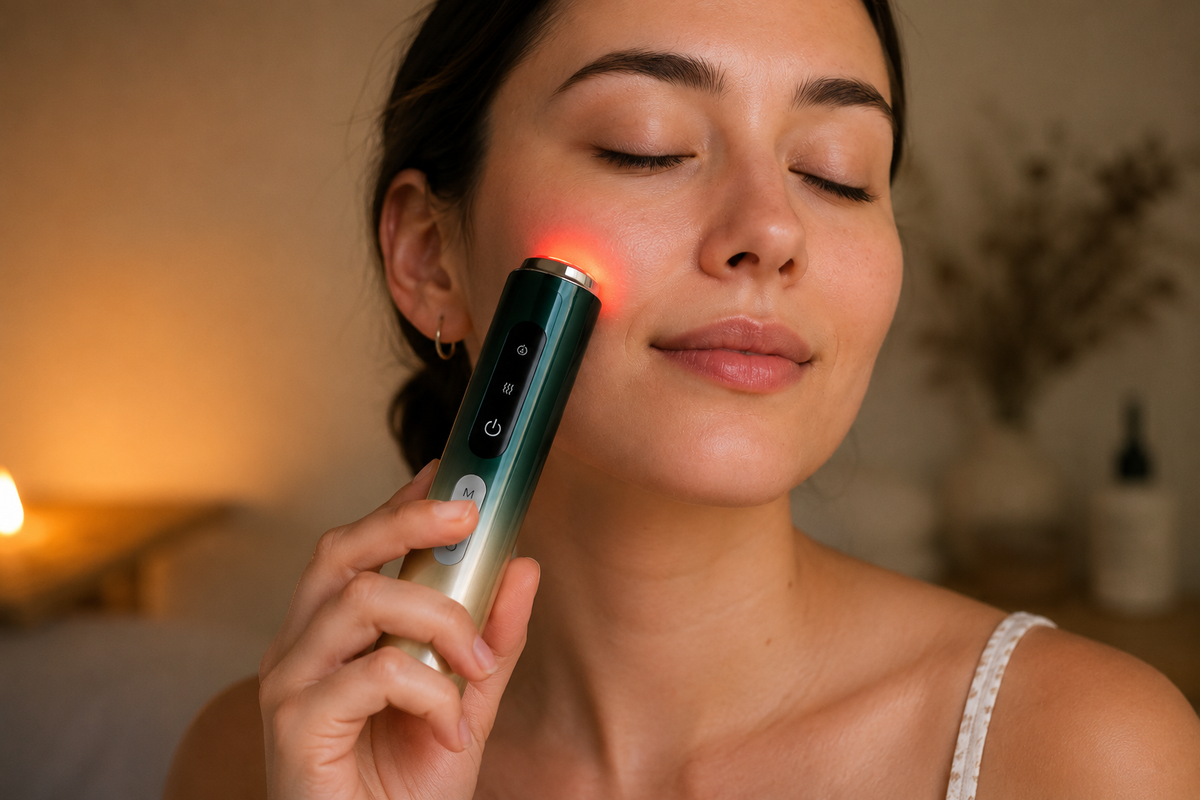 Auraex 5-in-1 LED Light Therapy & Microcurrent Facial Wand
