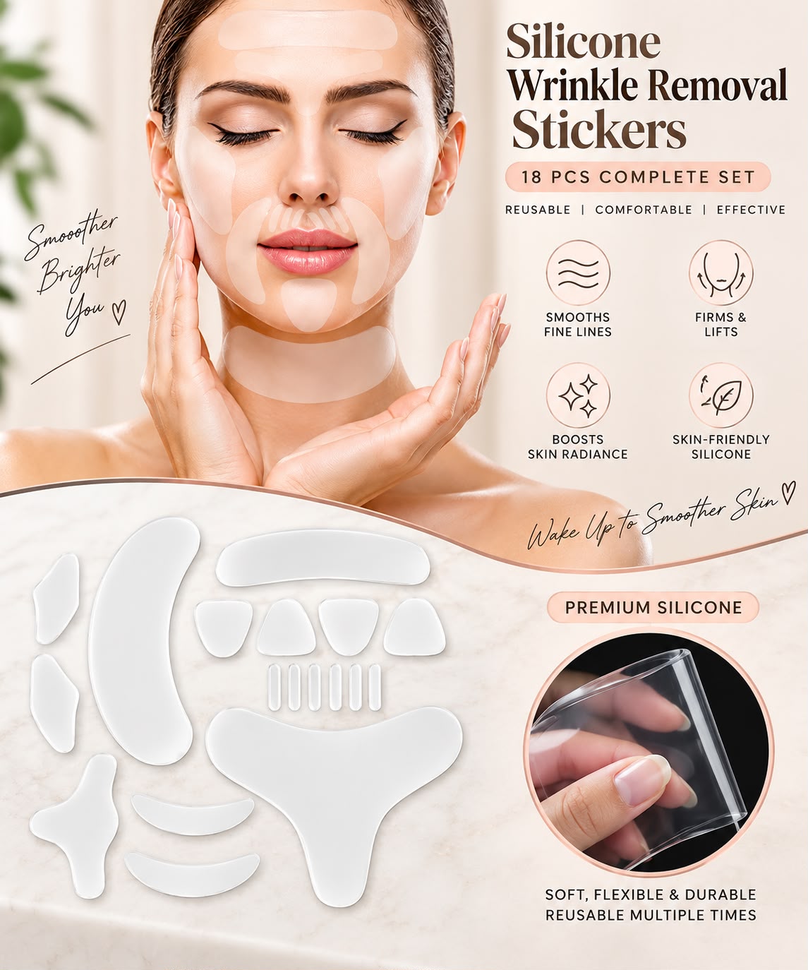 Auraex Multi-Zone Anti-Wrinkle Silicone Patch Set