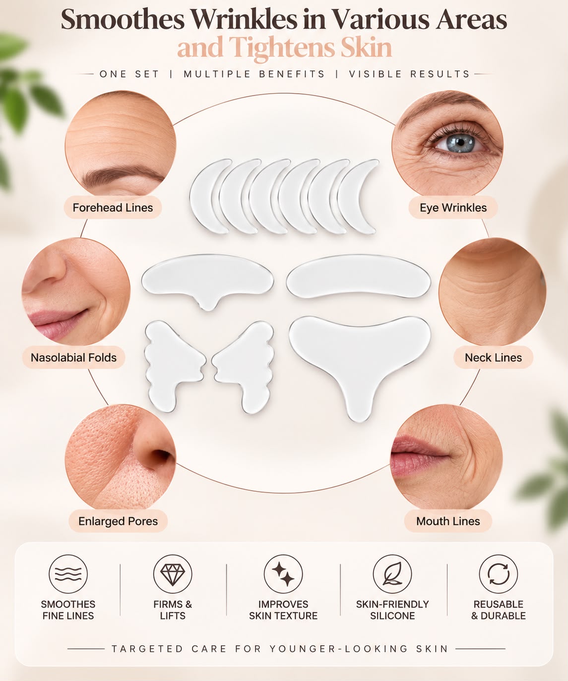 Auraex Multi-Zone Anti-Wrinkle Silicone Patch Set