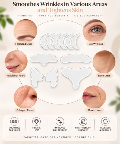Auraex Multi-Zone Anti-Wrinkle Silicone Patch Set