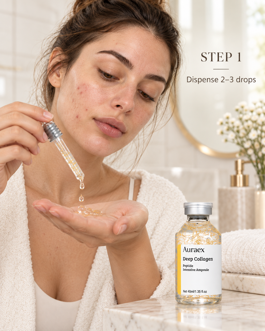 Auraex Collagen Thread Peptide Ampoule – Firming & Deep Hydration