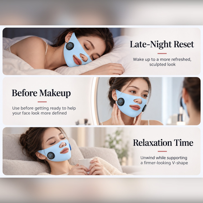 Using the V-Shape lifting wrap during a relaxing at-home routine