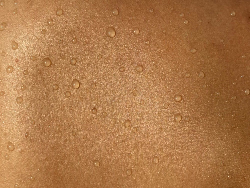 After - hydrated glowing skin texture