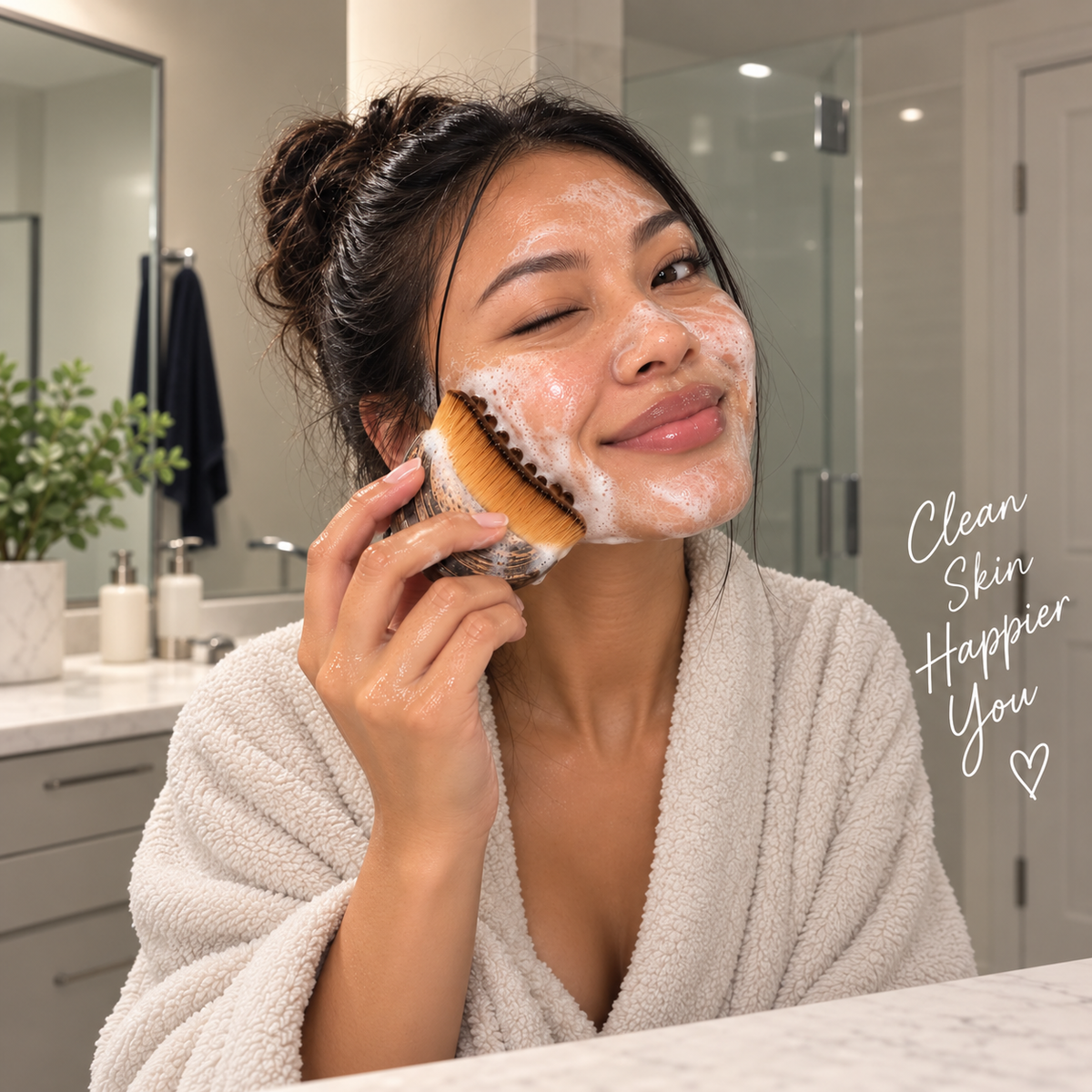 Lymphatic Drainage & Facial Contour Sculpting Brush – Anti-Puffiness Duo