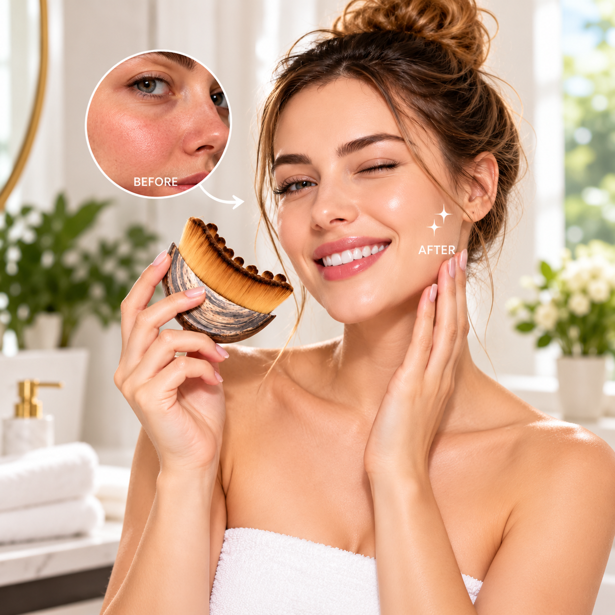 Lymphatic Drainage & Facial Contour Sculpting Brush – Anti-Puffiness Duo