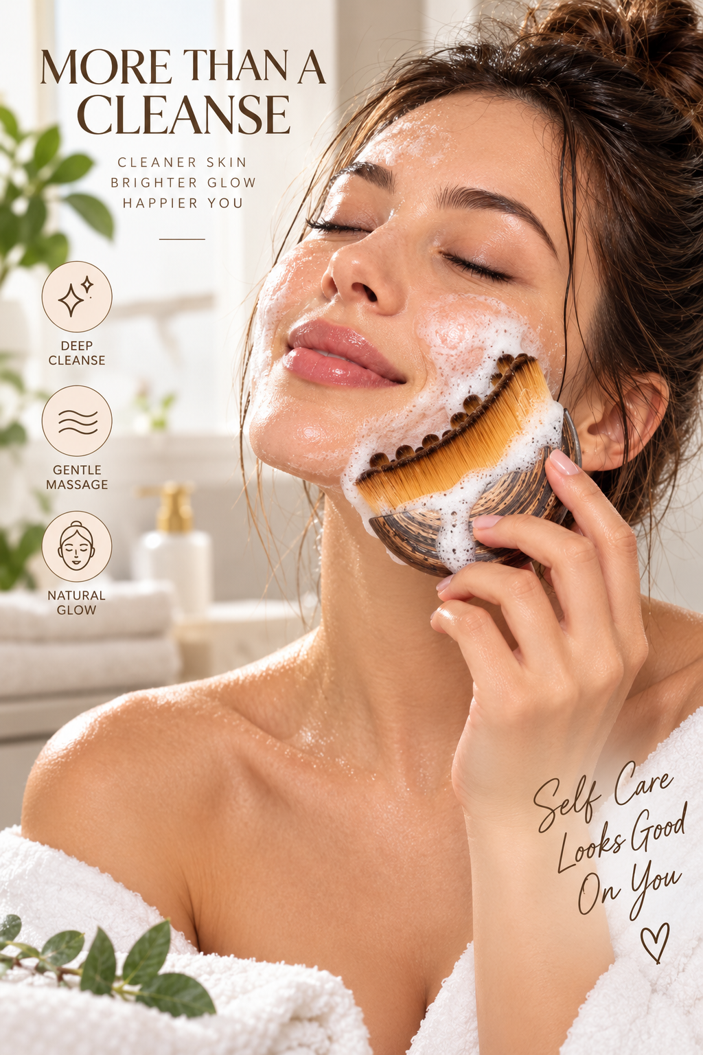 Lymphatic Drainage & Facial Contour Sculpting Brush – Anti-Puffiness Duo