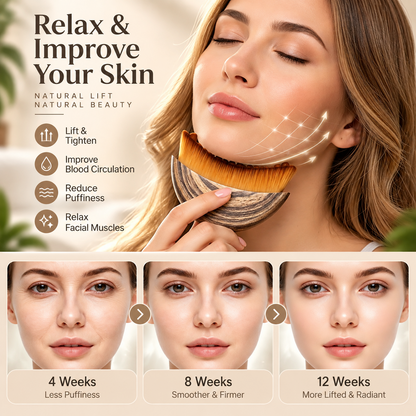 Lymphatic Drainage & Facial Contour Sculpting Brush – Anti-Puffiness Duo