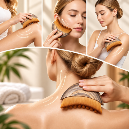 Lymphatic Drainage & Facial Contour Sculpting Brush – Anti-Puffiness Duo