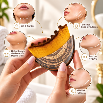 Lymphatic Drainage & Facial Contour Sculpting Brush – Anti-Puffiness Duo