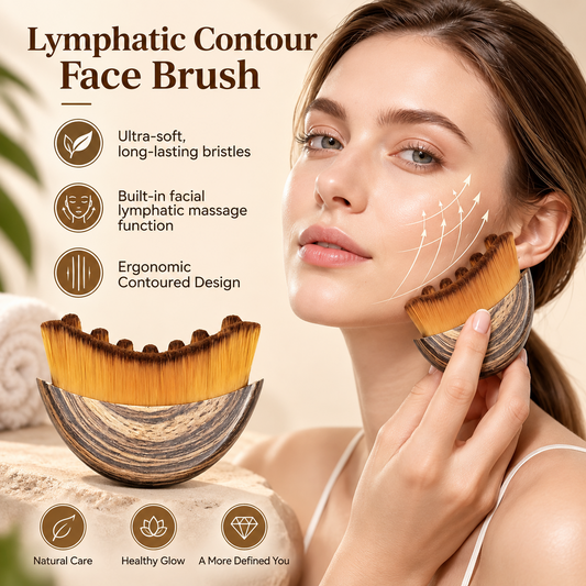 Lymphatic Drainage & Facial Contour Sculpting Brush – Anti-Puffiness Duo